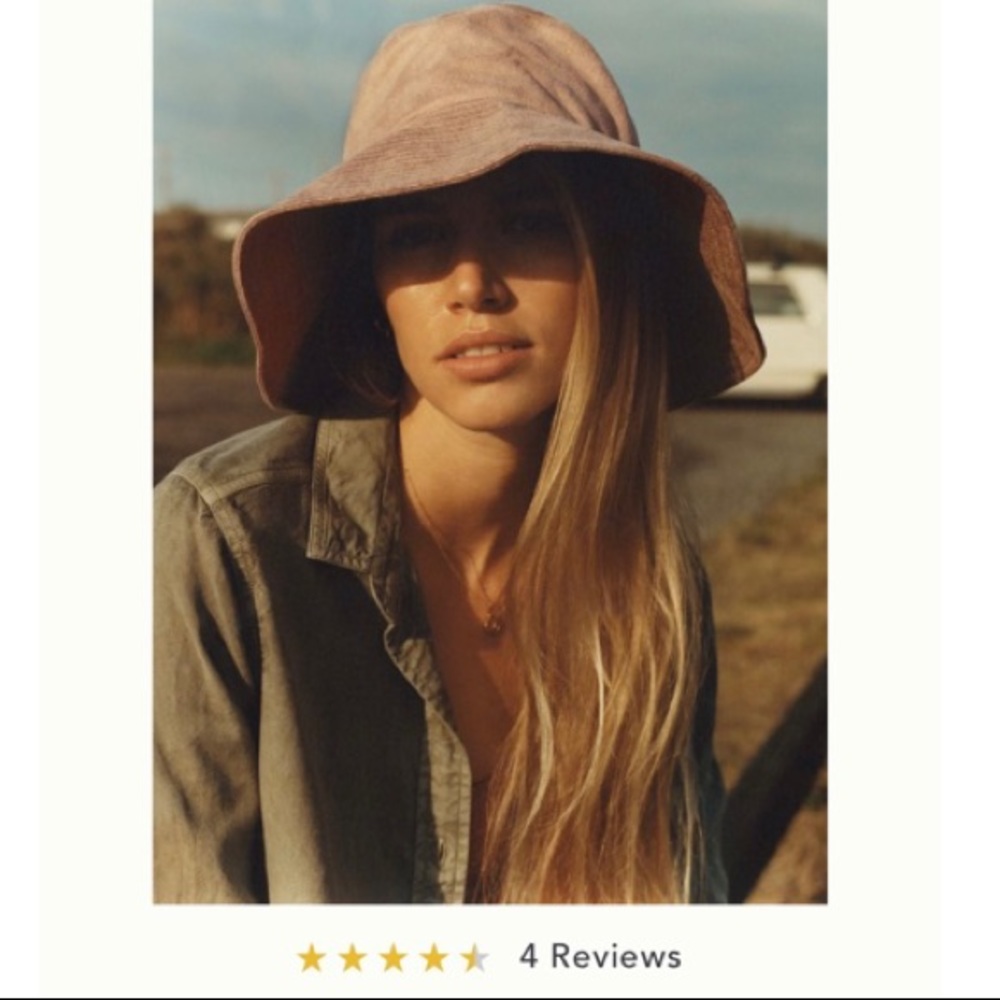 NWOT Anthropologie Jenelle Sueded Bucket hat